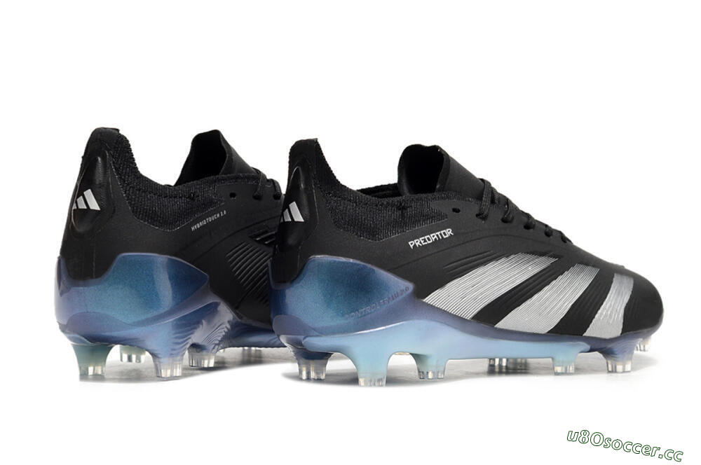 Men's Adidas Predator Accuracy.1 FG Firm Ground Low-Tops Football Boots - Black/Silver/Blue 6