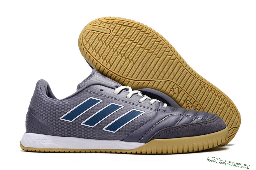 Men's Adidas Top Sala IC Indoor & Futsal Low-Tops Football Shoes - Purple/Blue/White 2