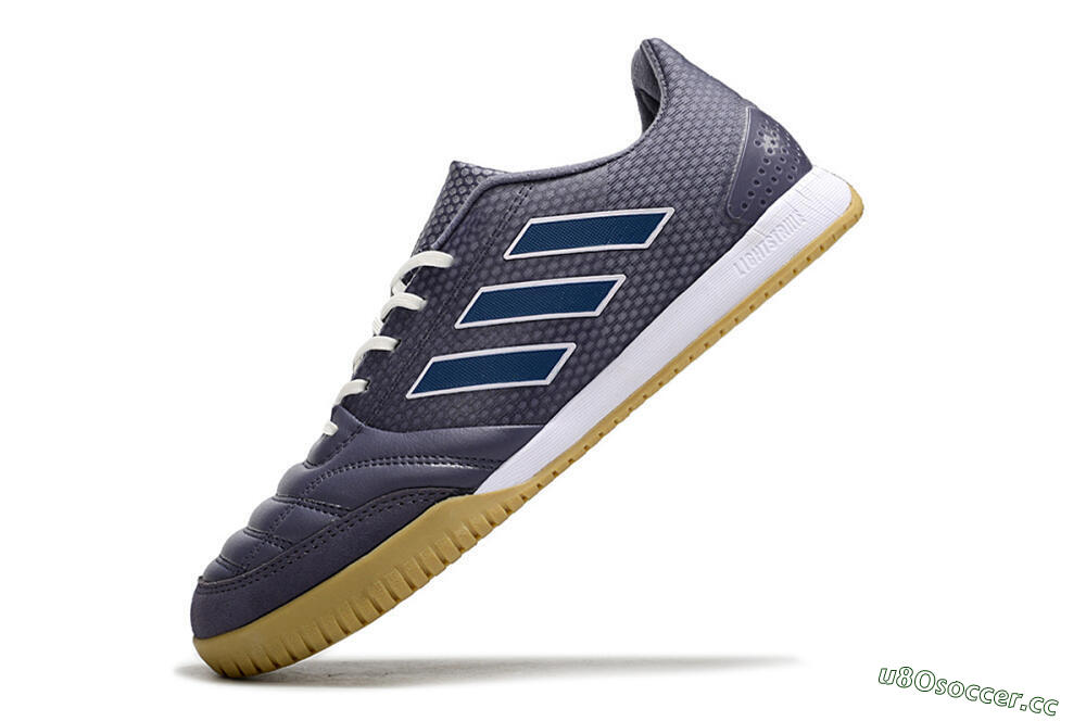 Men's Adidas Top Sala IC Indoor & Futsal Low-Tops Football Shoes - Purple/Blue/White 5