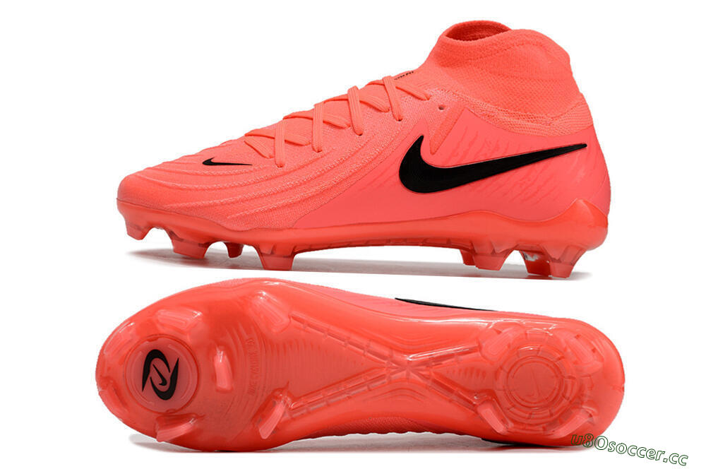 Unisex Nike Phantom Luna 2 Elite LV8 FG Firm Ground High-Tops Football Boots - Red/Black/Pink 1
