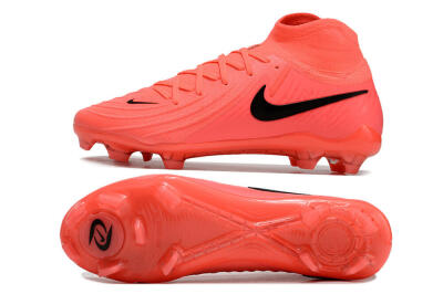 Unisex Nike Phantom Luna 2 Elite LV8 FG Firm Ground High-Tops Football Boots - Red/Black/Pink