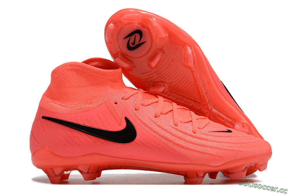 Unisex Nike Phantom Luna 2 Elite LV8 FG Firm Ground High-Tops Football Boots - Red/Black/Pink 2