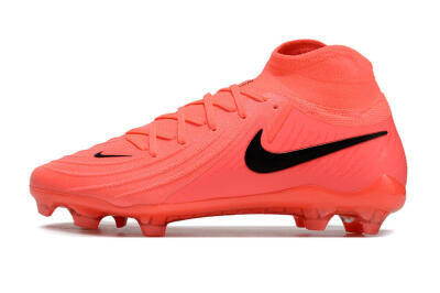 Unisex Nike Phantom Luna 2 Elite LV8 FG Firm Ground High-Tops Football Boots - Red/Black/Pink