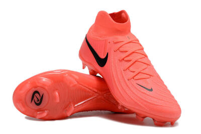 Unisex Nike Phantom Luna 2 Elite LV8 FG Firm Ground High-Tops Football Boots - Red/Black/Pink
