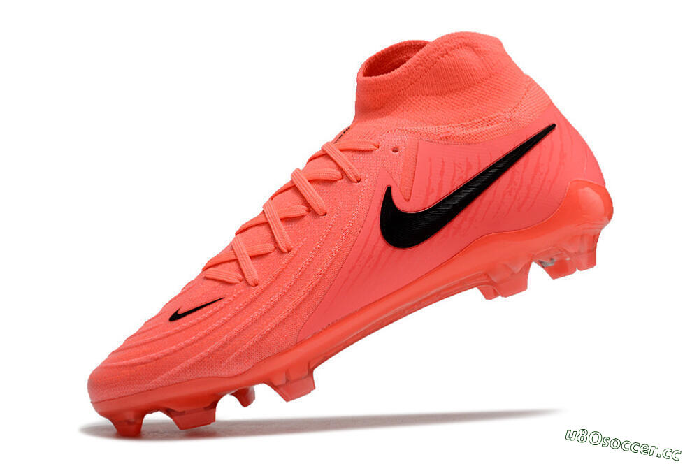 Unisex Nike Phantom Luna 2 Elite LV8 FG Firm Ground High-Tops Football Boots - Red/Black/Pink 5