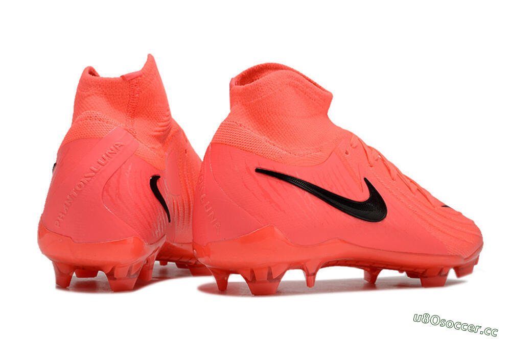 Unisex Nike Phantom Luna 2 Elite LV8 FG Firm Ground High-Tops Football Boots - Red/Black/Pink 6