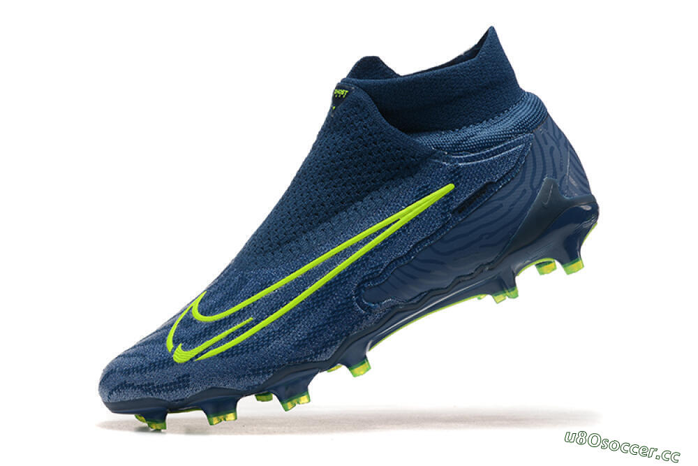 Men's Nike Phantom GX Elite FG Firm Ground High-Tops Football Boots - Blue/Yellow 8
