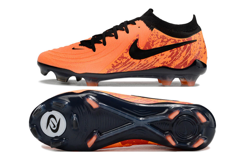 Men's Nike Phantom Luna Elite FG Firm Ground Low-Tops Football Boots - Orange/Red/Black 1
