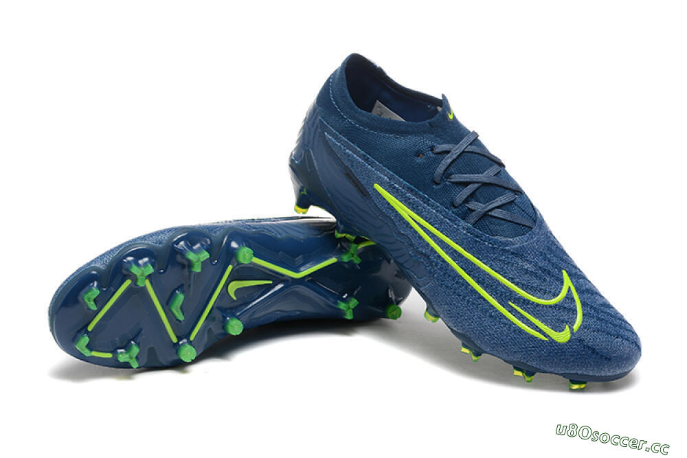 Men's Nike Phantom GX Elite FG Firm Ground Low-Tops Football Boots - Blue/Yellow 4