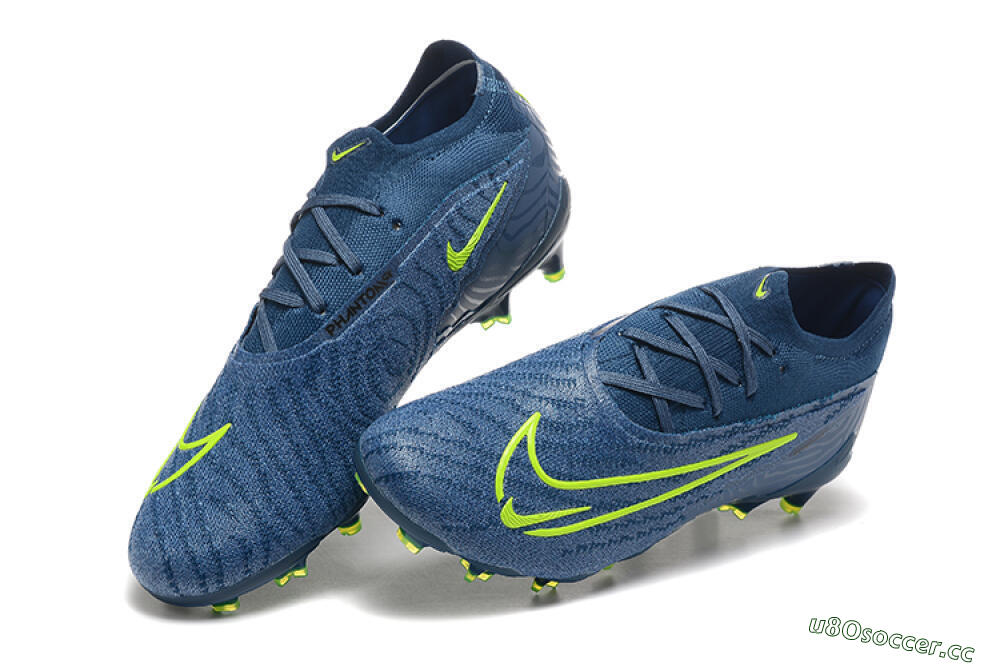 Men's Nike Phantom GX Elite FG Firm Ground Low-Tops Football Boots - Blue/Yellow 6