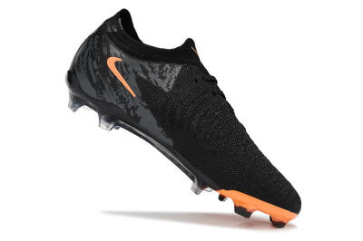 Men's Nike Phantom Luna Elite FG Firm Ground Low-Tops Football Boots - Black/Orange/Grey