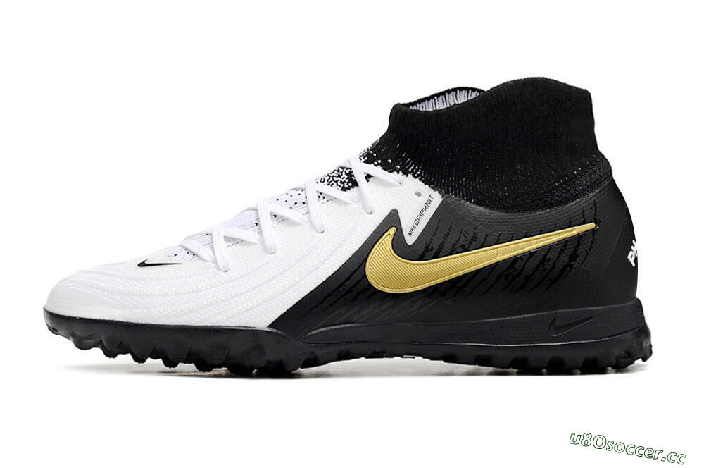 Unisex Nike Phantom Luna 2 Elite TF Artificial Turf High-Tops Football Shoes - White/Black/Gold 0
