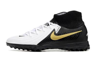 Unisex Nike Phantom Luna 2 Elite TF Artificial Turf High-Tops Football Shoes - White/Black/Gold