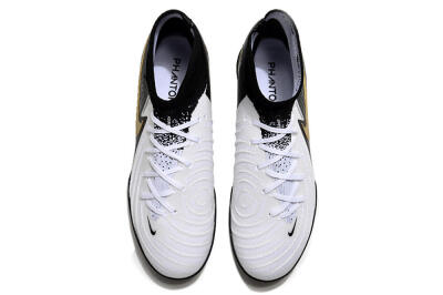 Unisex Nike Phantom Luna 2 Elite TF Artificial Turf High-Tops Football Shoes - White/Black/Gold