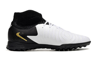 Unisex Nike Phantom Luna 2 Elite TF Artificial Turf High-Tops Football Shoes - White/Black/Gold