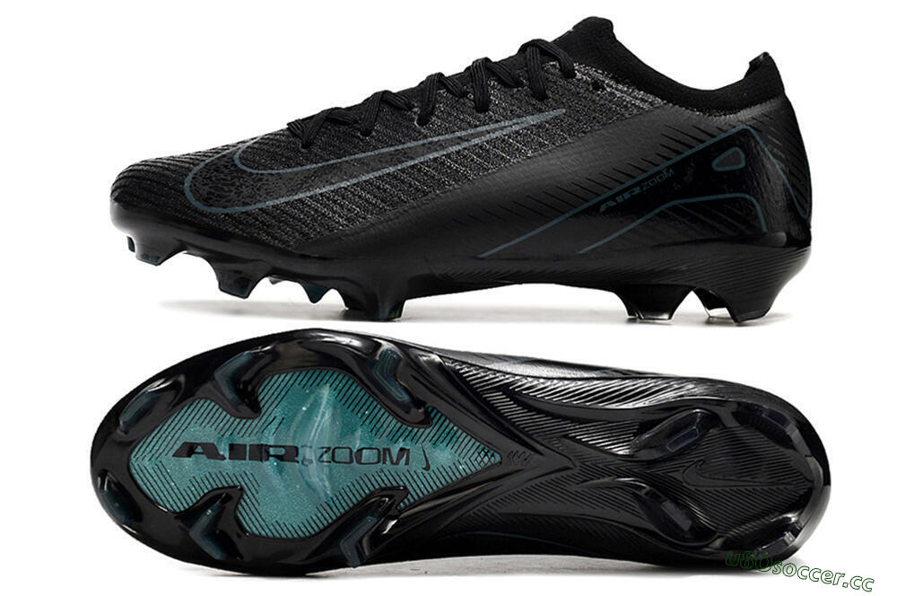 Men's Nike Air Zoom Mercurial Vapor 16 Elite FG Firm Ground Low-Tops Football Boots - Black/Blue/Jade 1