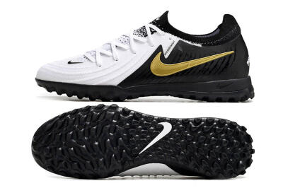 Unisex Nike Phantom Luna Elite TF Artificial Turf Low-Tops Football Shoes - White/Black/Gold