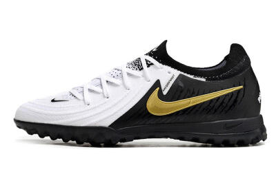 Unisex Nike Phantom Luna Elite TF Artificial Turf Low-Tops Football Shoes - White/Black/Gold