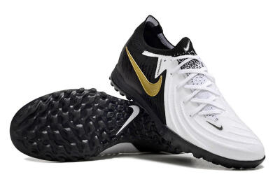 Unisex Nike Phantom Luna Elite TF Artificial Turf Low-Tops Football Shoes - White/Black/Gold