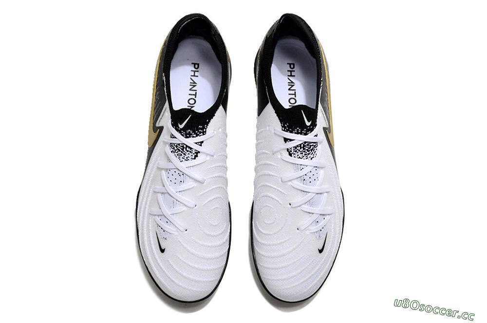 Unisex Nike Phantom Luna Elite TF Artificial Turf Low-Tops Football Shoes - White/Black/Gold 4