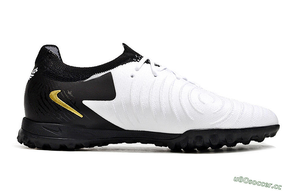Unisex Nike Phantom Luna Elite TF Artificial Turf Low-Tops Football Shoes - White/Black/Gold 7