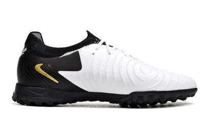 Unisex Nike Phantom Luna Elite TF Artificial Turf Low-Tops Football Shoes - White/Black/Gold