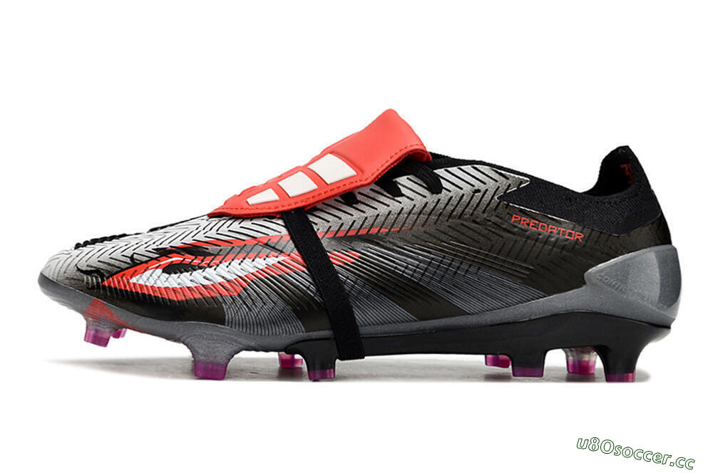 Men's Adidas Predator Elite Foldover Tongue FG Firm Ground Low-Tops Football Boots - Black/White/Red 0