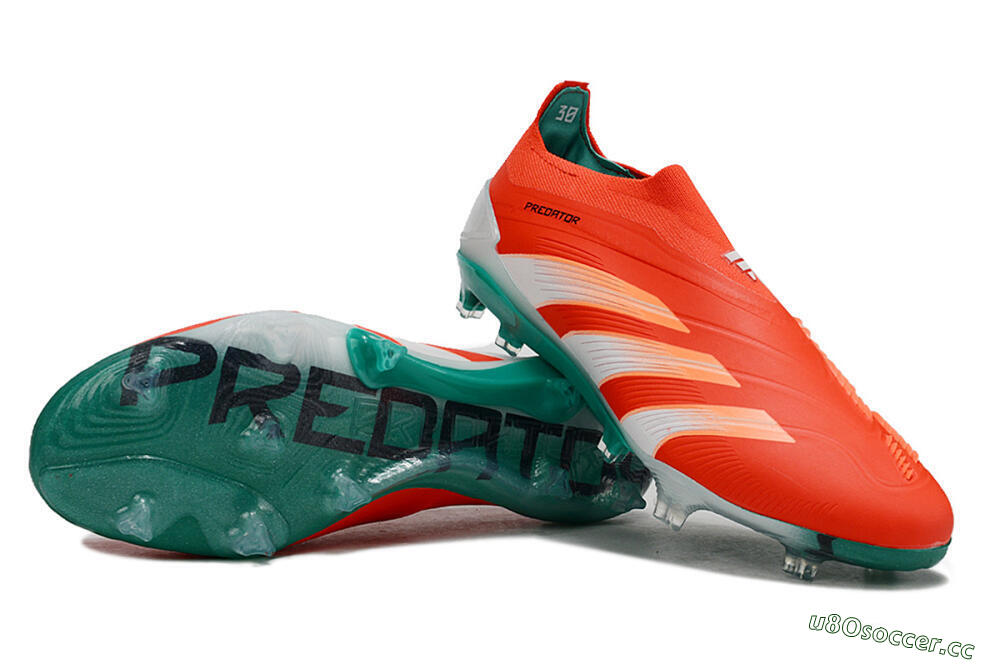 Men's Adidas Predator Accuracy+ FG Firm Ground Low-Tops Football Boots - Red/White/Green 1