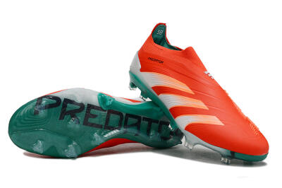 Men's Adidas Predator Accuracy+ FG Firm Ground Low-Tops Football Boots - Red/White/Green