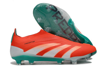 Men's Adidas Predator Accuracy+ FG Firm Ground Low-Tops Football Boots - Red/White/Green