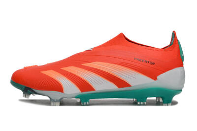 Men's Adidas Predator Accuracy+ FG Firm Ground Low-Tops Football Boots - Red/White/Green