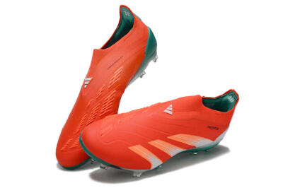 Men's Adidas Predator Accuracy+ FG Firm Ground Low-Tops Football Boots - Red/White/Green