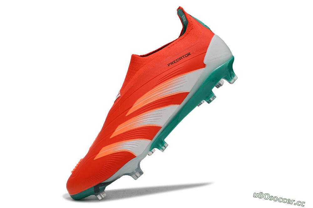 Men's Adidas Predator Accuracy+ FG Firm Ground Low-Tops Football Boots - Red/White/Green 5