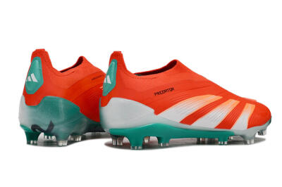 Men's Adidas Predator Accuracy+ FG Firm Ground Low-Tops Football Boots - Red/White/Green