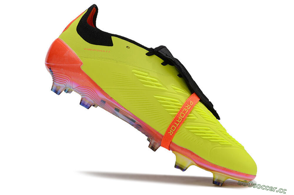 Unisex Adidas Predator Elite Foldover Tongue FG Firm Ground Low-Tops Football Boots - Yellow/Black/Red 4
