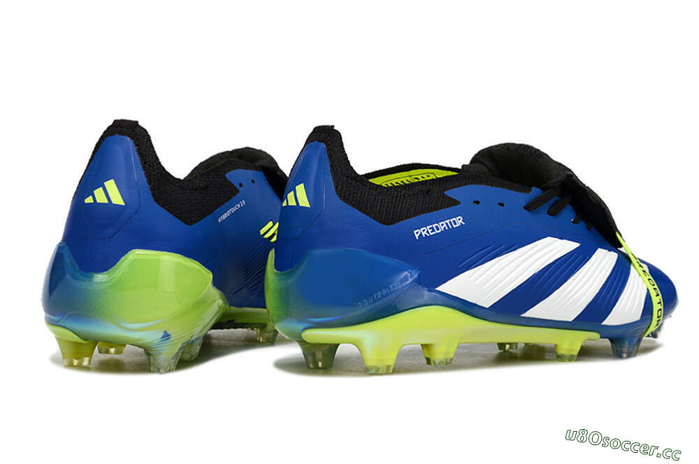 Unisex Adidas Predator Elite Foldover Tongue FG Firm Ground Low-Tops Football Boots - Blue/White/Black 6