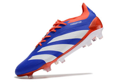 Men's Adidas Predator Elite FG Firm Ground Low-Tops Football Boots - Blue/White/Red