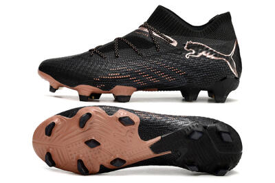 Men's Puma Future Ultimate FG Firm Ground High-Tops Football Boots - Black/Gold