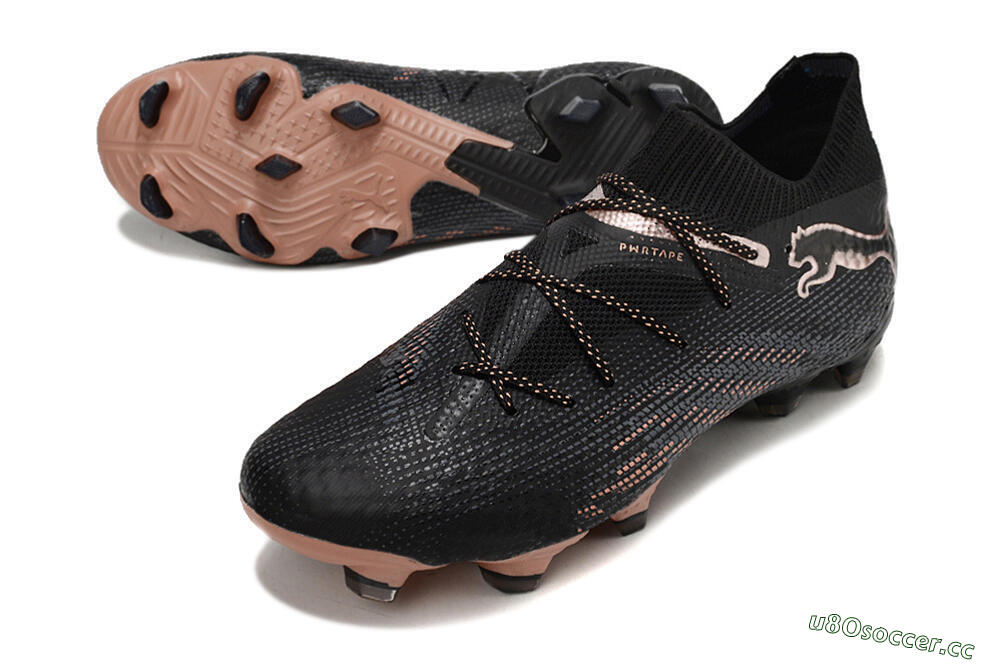 Men's Puma Future Ultimate FG Firm Ground High-Tops Football Boots - Black/Gold 3