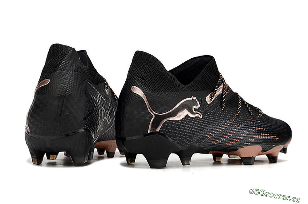 Men's Puma Future Ultimate FG Firm Ground High-Tops Football Boots - Black/Gold 6
