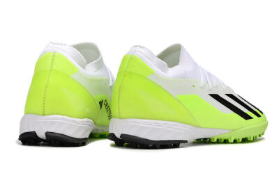 Men's Adidas X Crazyfast.3 TF Artificial Turf Low-Tops Football Shoes - White/Black/Yellow