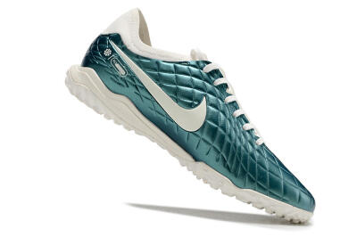 Men's Nike Tiempo Legend 10 Pro TF Artificial Turf Low-Tops Football Shoes - Jade/White