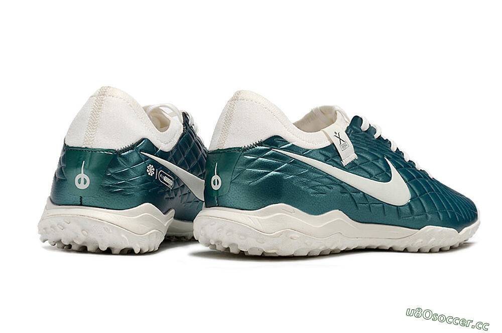 Men's Nike Tiempo Legend 10 Pro TF Artificial Turf Low-Tops Football Shoes - Jade/White 6