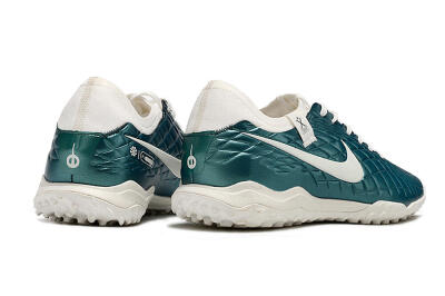 Men's Nike Tiempo Legend 10 Pro TF Artificial Turf Low-Tops Football Shoes - Jade/White