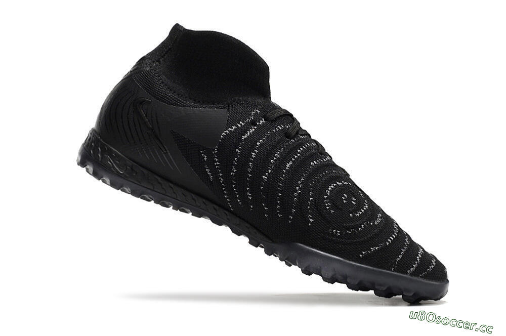 Men's Nike Phantom Luna Elite NU TF Artificial Turf High-Tops Football Shoes - Black/White/Blue 4