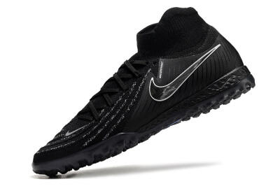 Men's Nike Phantom Luna Elite NU TF Artificial Turf High-Tops Football Shoes - Black/White/Blue