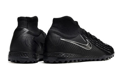 Men's Nike Phantom Luna Elite NU TF Artificial Turf High-Tops Football Shoes - Black/White/Blue