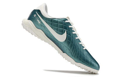 Men's Nike Tiempo Legend 10 Elite TF Artificial Turf Low-Tops Football Shoes - Jade/White