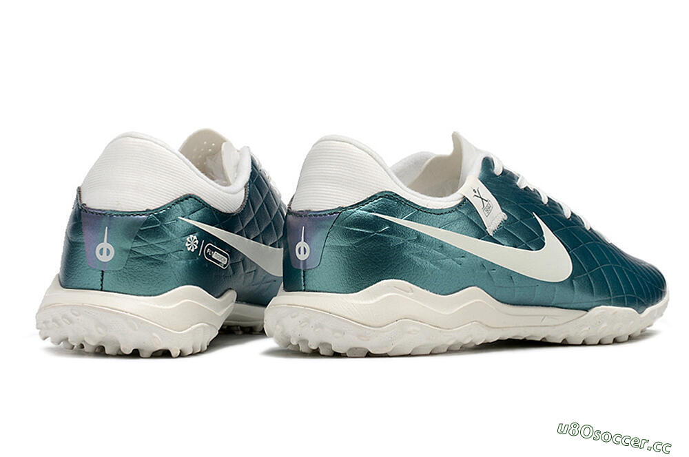 Men's Nike Tiempo Legend 10 Elite TF Artificial Turf Low-Tops Football Shoes - Jade/White 6