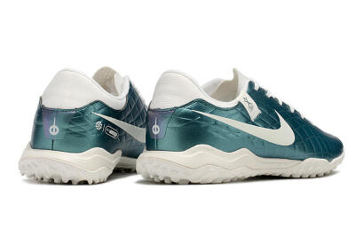 Men's Nike Tiempo Legend 10 Elite TF Artificial Turf Low-Tops Football Shoes - Jade/White